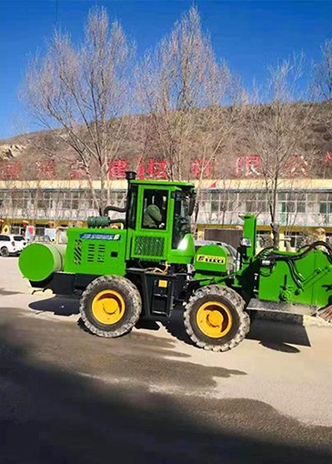 山西3600清掃車使用現(xiàn)場(綠色)